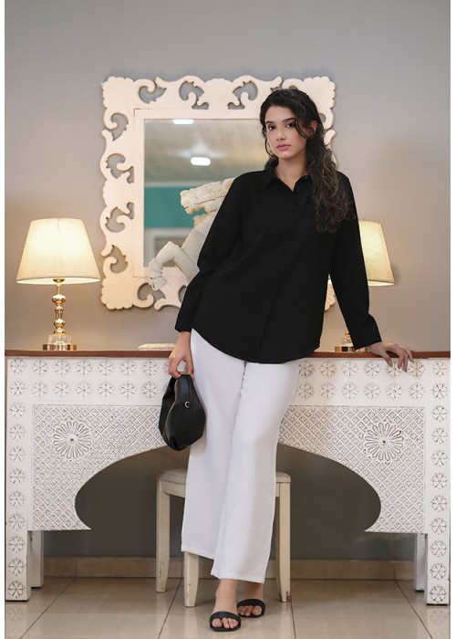 RIYANA OFFICE WEAR BLACK SHIRT